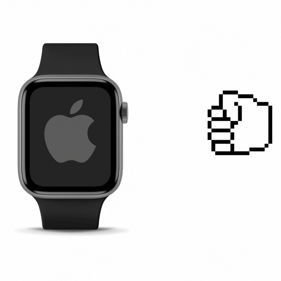 pressing the crown button on Apple Watch